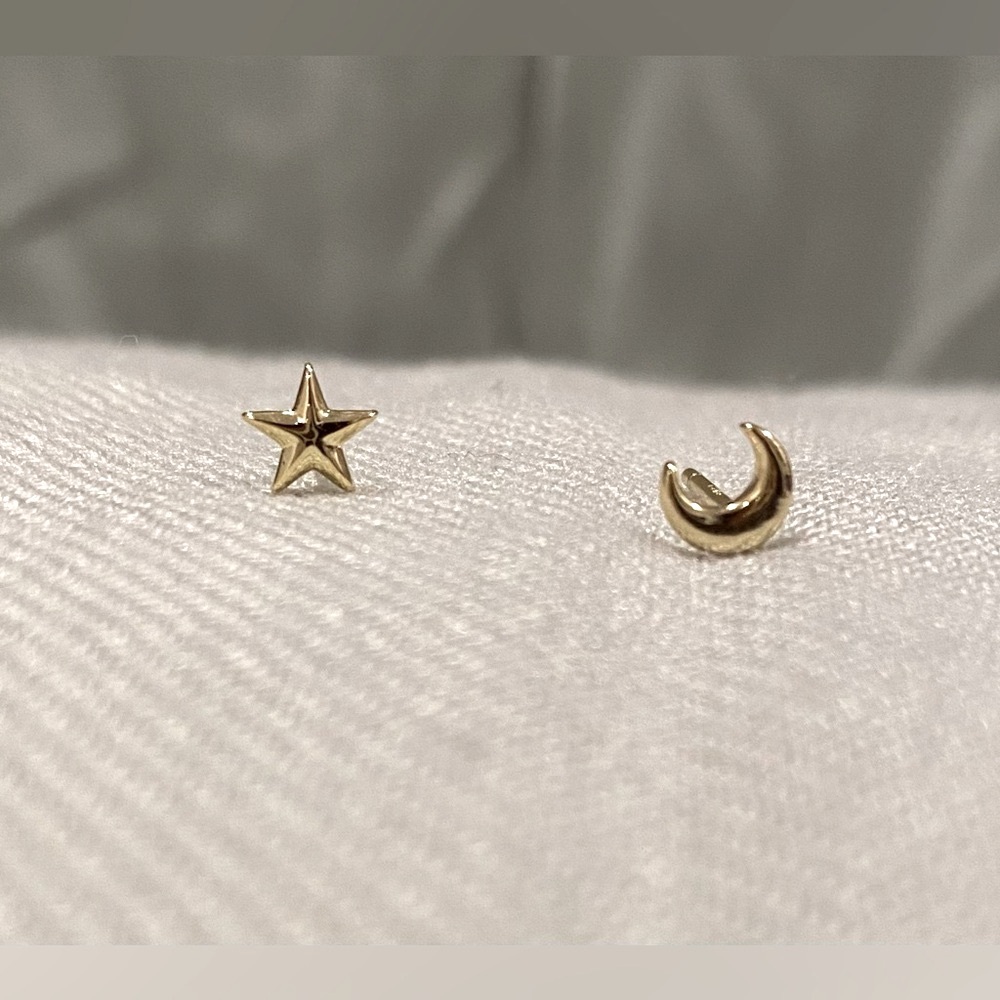 Melinda Maria Star and Moon Stud Earrings
